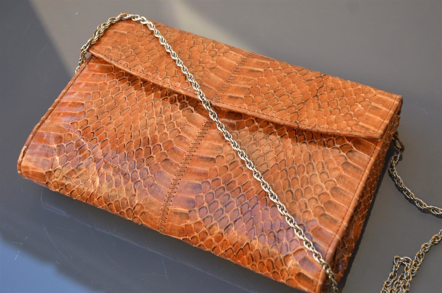 Taschen für Damen: Sac cuir de serpent Tasche Schlangenlede – Gebraucht aus Collonges von Auganien 1