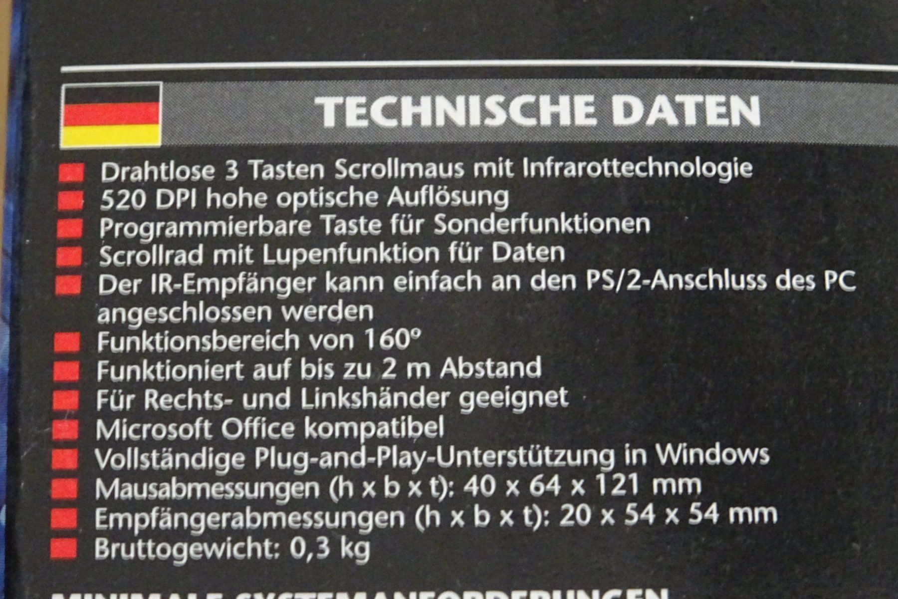 Mouse: Scrollmaus mit Infrarottechnologie – Nuovo e nell'imballaggio originale da Urtenen-Schönbühl venduto da Lari1 1