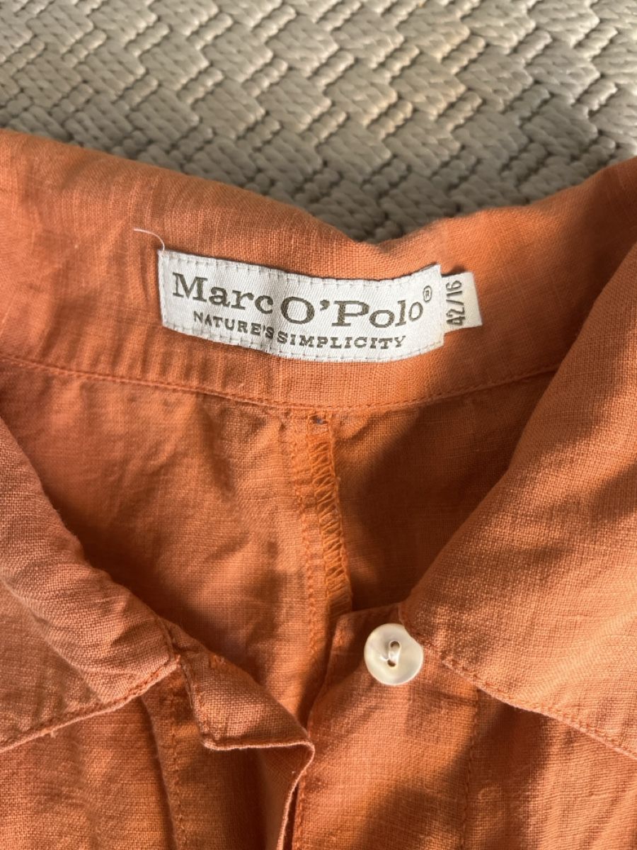 Camicette: Marc O'Polo Hemd, Leinen, Orange, 42 – Usato da Solothurn venduto da Bobesch08 9
