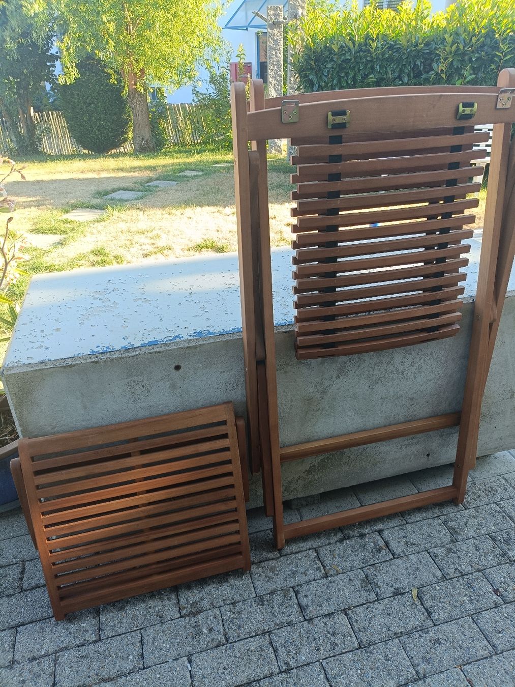 Gonser Sedie a sdraio: Liegestuhl Sonnenliege Holz mit Poster – Usato da Seon venduto da Mun8 1