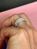 Ring silbern Steinkranz konstant(54.5)