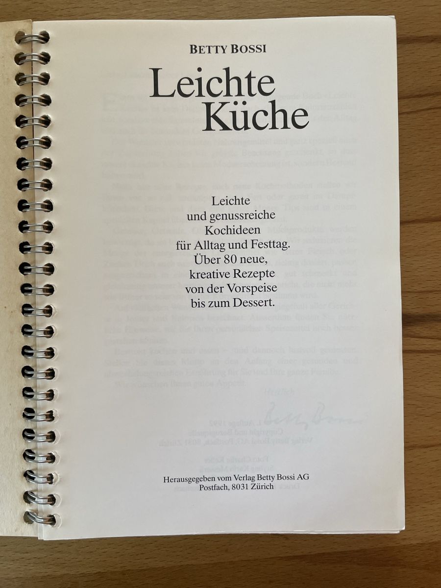 Bücher: Betty Bossi Leichte Küche – Neu (gemäss Beschreibung) aus Weisslingen von HeinzH01 1