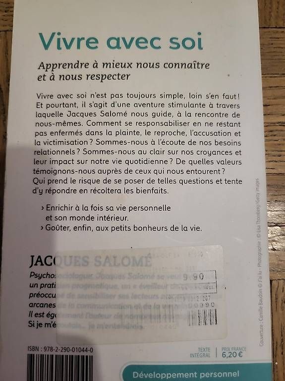 Libri: Vivre avec soi de Jacques Salomé – Usato da Lausanne venduto da sar_yyb7 1