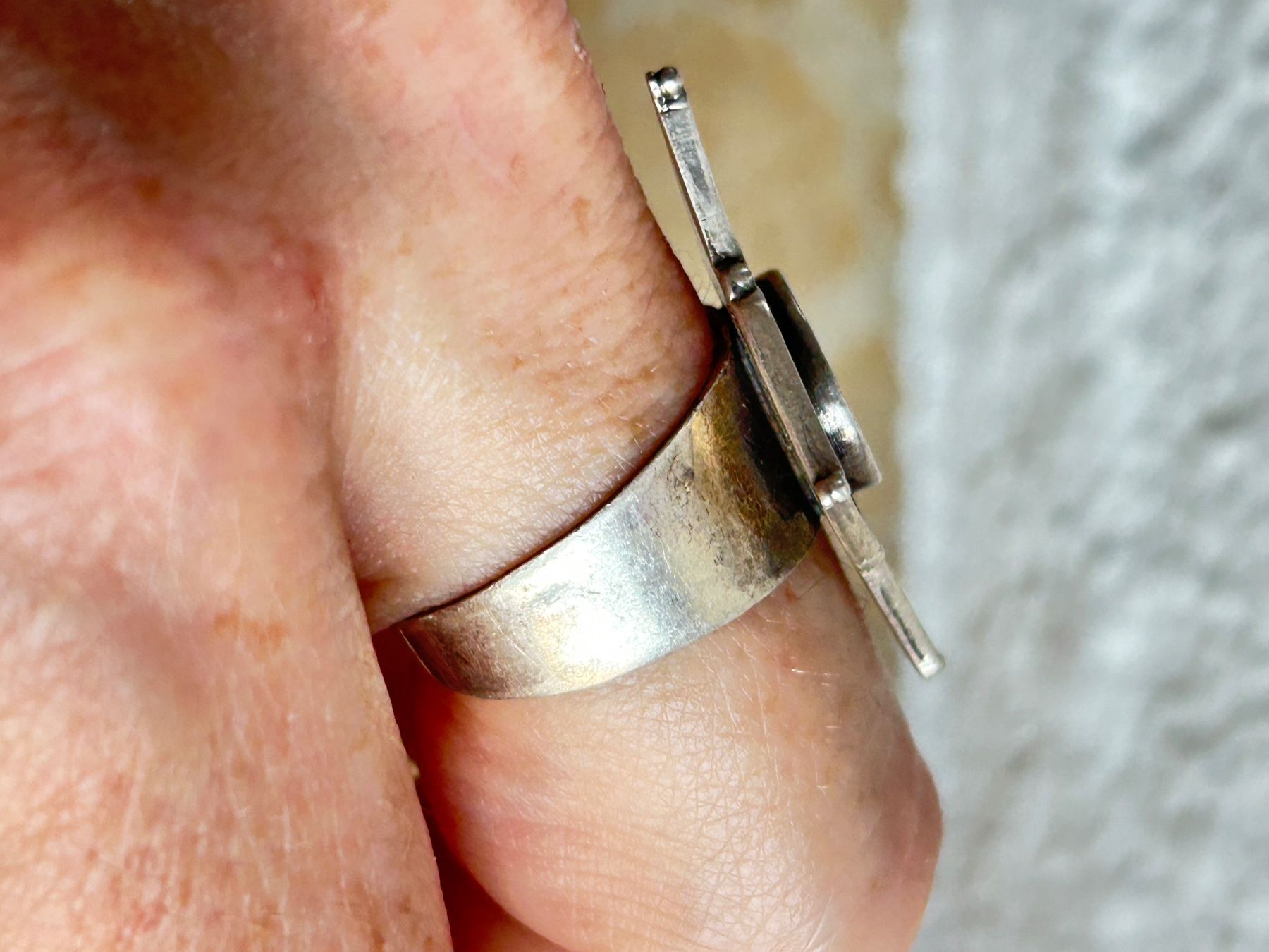 Ringe: Vintage Silberring mit Onyx-Stein, Grösse 59 – Gebraucht aus Basel von bellespirit 1