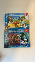 2 Ravensburger Puzzle 3x49 Teile Paw Patrol & Dragons