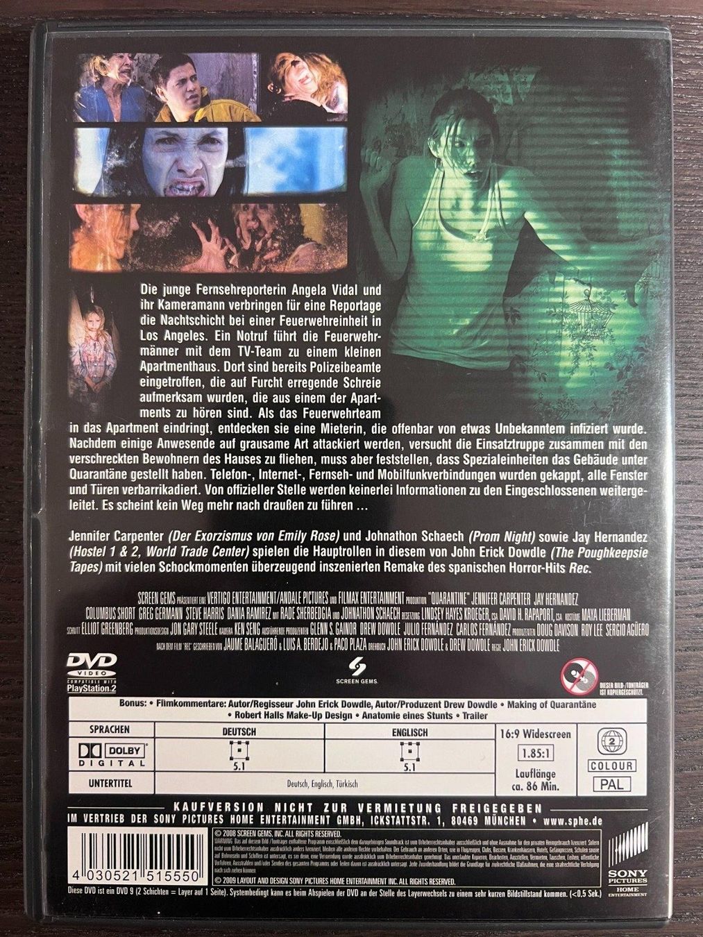 Tutti i DVDs: Quarantäne – Usato da Zürich venduto da FilmFreunde 1