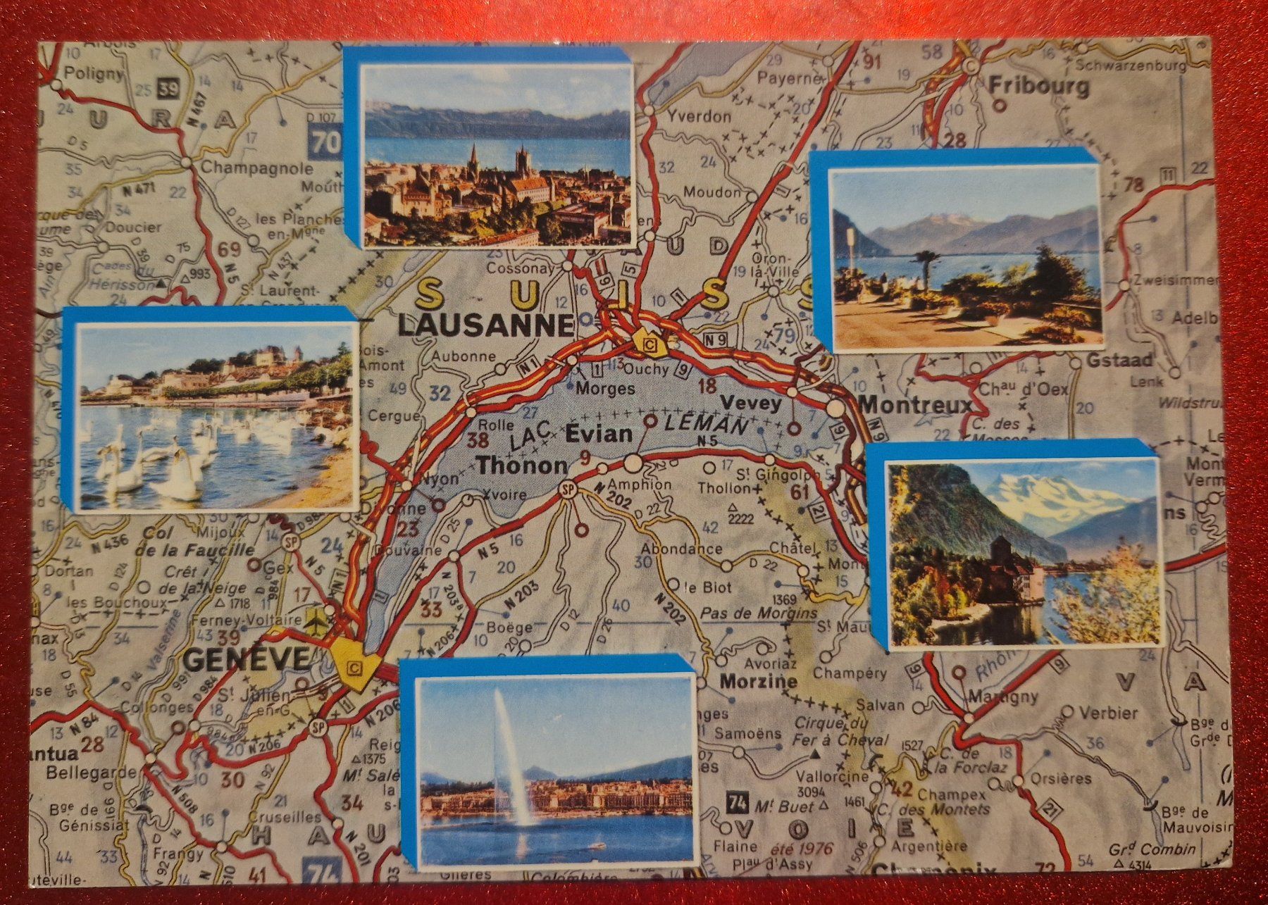 Cartoline postali: Genfersee 1984 Mehrbildkarte – Usato da Melchnau venduto da Fishel