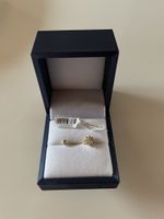 Gold Bauchnabelpiercing (14K) mit Diamanten