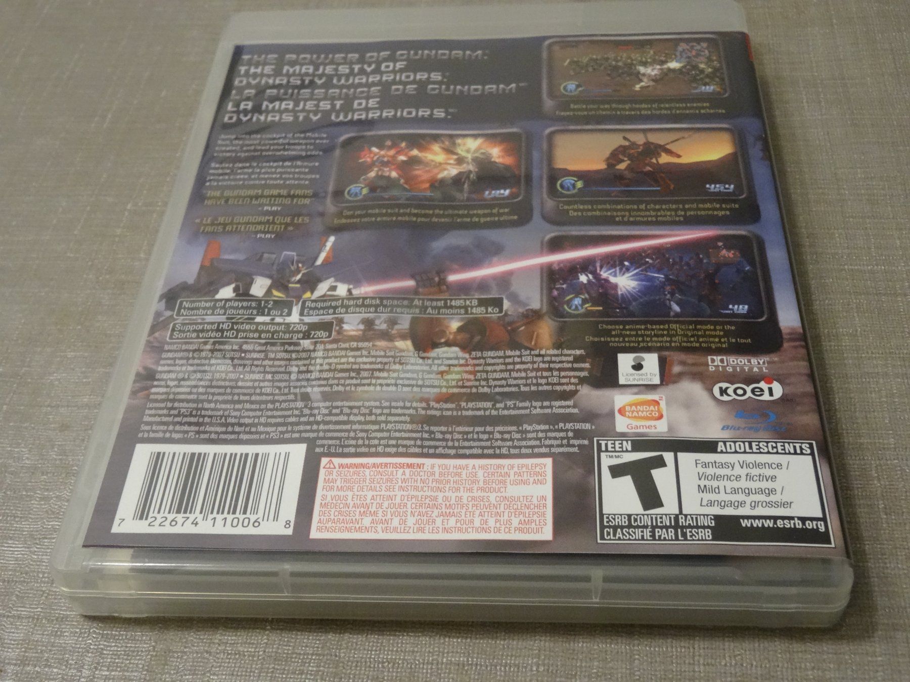 Sony Spiele: Dynasty Warriors: Gundam (PS3) US IMPORT – Gebraucht aus Olten von Disc-Ausverkauf 2