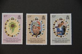 Falkland Islands Dependencies 1981 - Charles & Diana**