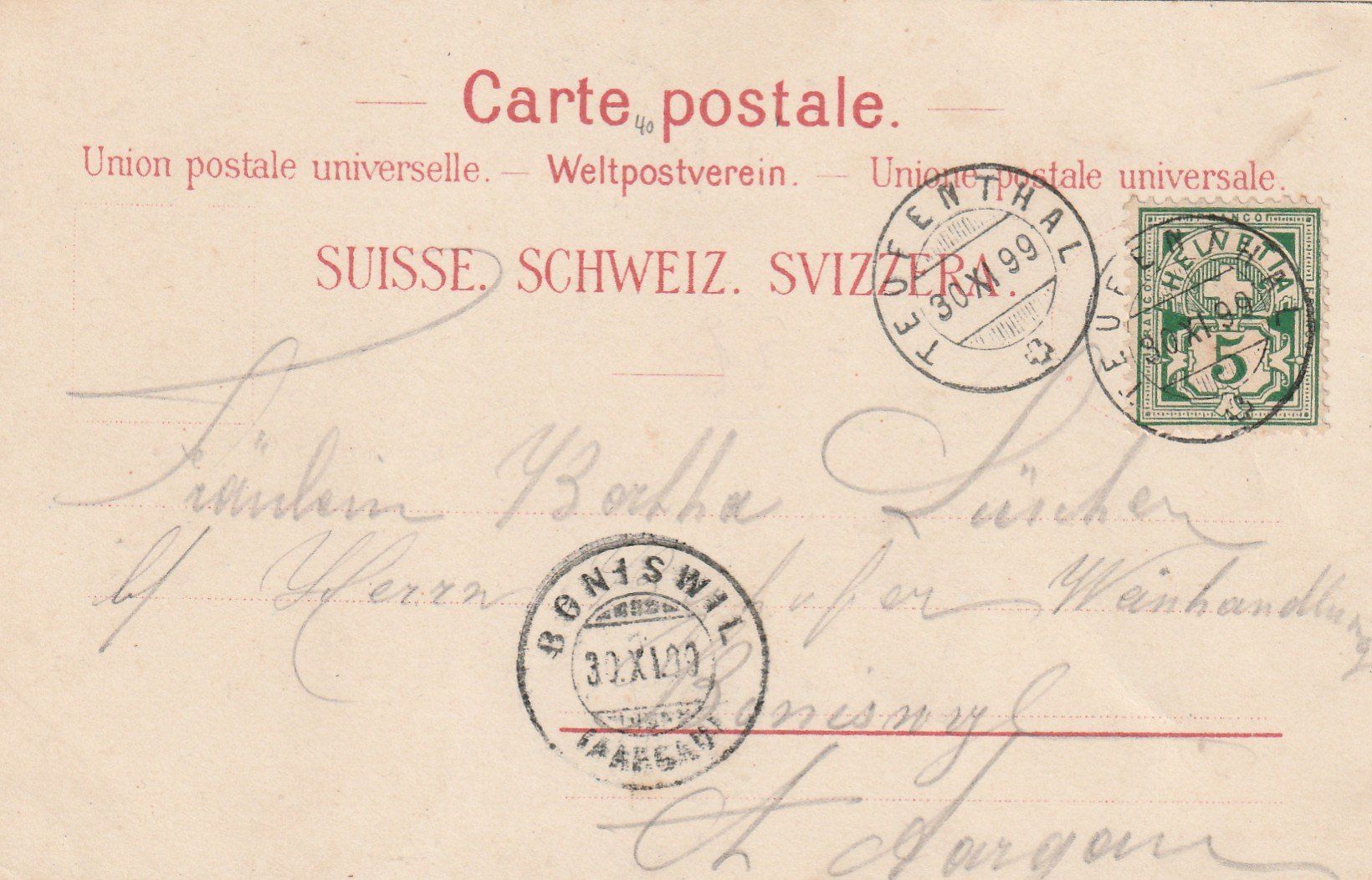 Cartoline postali: Suhr Litho – Usato da Rorschacherberg venduto da fratovi2 1