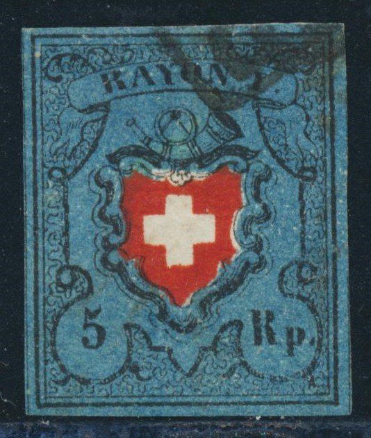 Tous les timbres: Rayon I dunkelblau Typ 25  gest. Attest – D'occasion à Roggwil BE par Stampdealer3