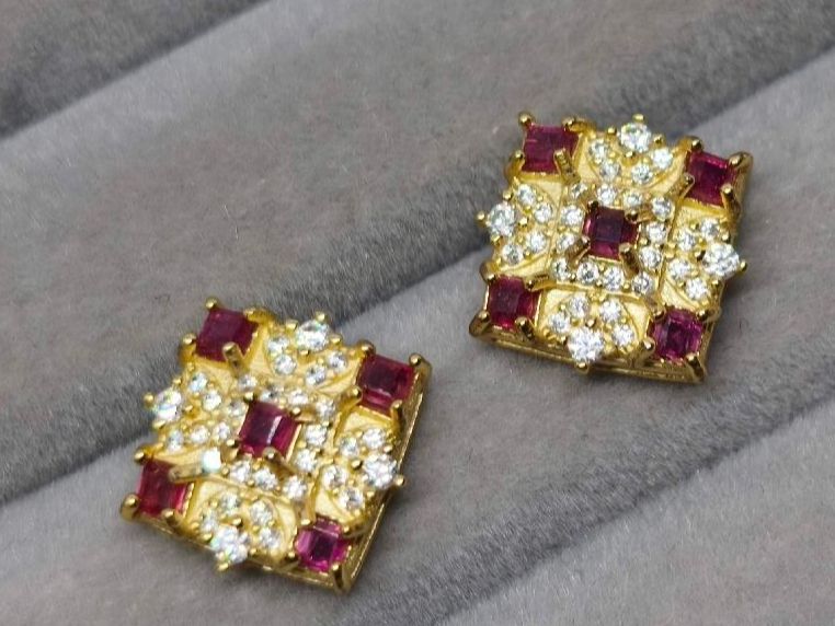 Ohrringe & -stecker: Rubinohrstecker Gold  Echtschmuck 925 Silber – Neu (gemäss Beschreibung) aus St. Gallen von GIULESGG 8