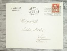 TR20 Enveloppe + Timbre Suisse 1929