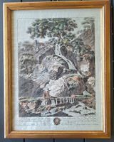 Radierung Stich  Bern Twannbachfall Balthasar Anton Dunker