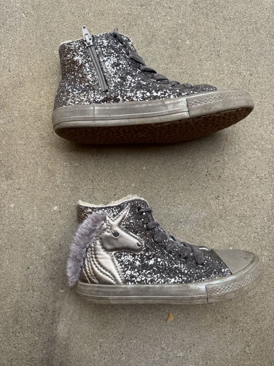 Next Scarpe per ragazze: Next Graue Glitzer Sneaker Gr.30.5 – Usato da Einsiedeln venduto da saemacb 2