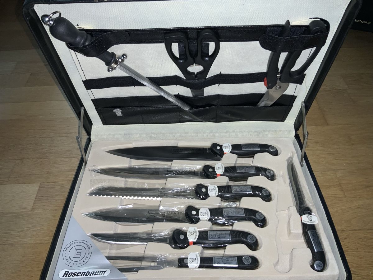 Rosenbaum Coltelli: Rosenbaum Solingen Messer-Gabelset im Koffer – Nuovo e nell'imballaggio originale da Frauenfeld venduto da CSM71 1
