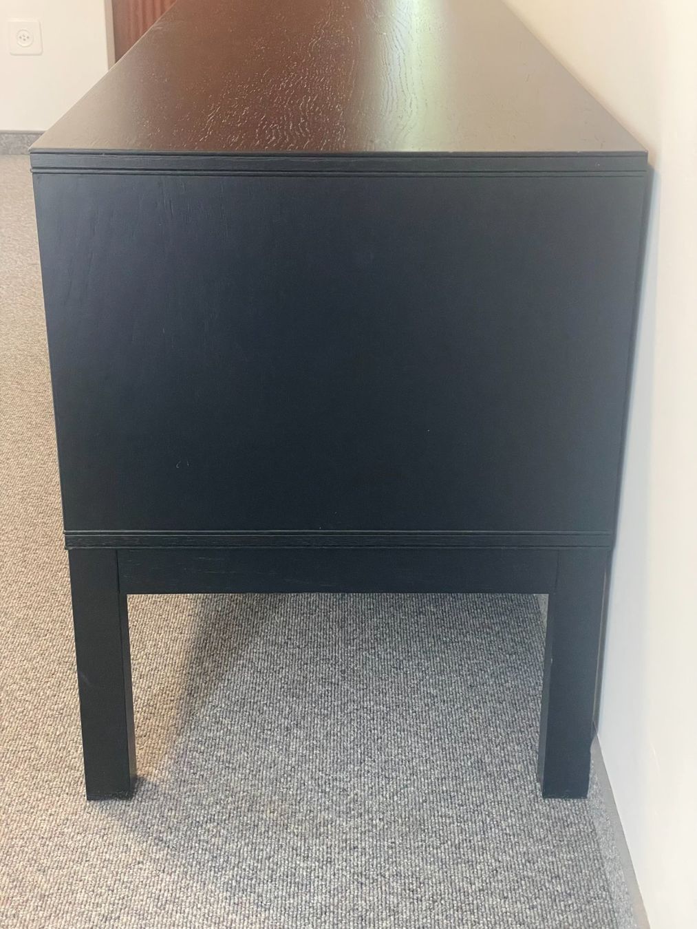 TV Möbel: Sideboard schwarz, Eichenfurnier, 2 Schubladen,2 Klappfächer – Gebraucht aus Zürich von HHappel 7