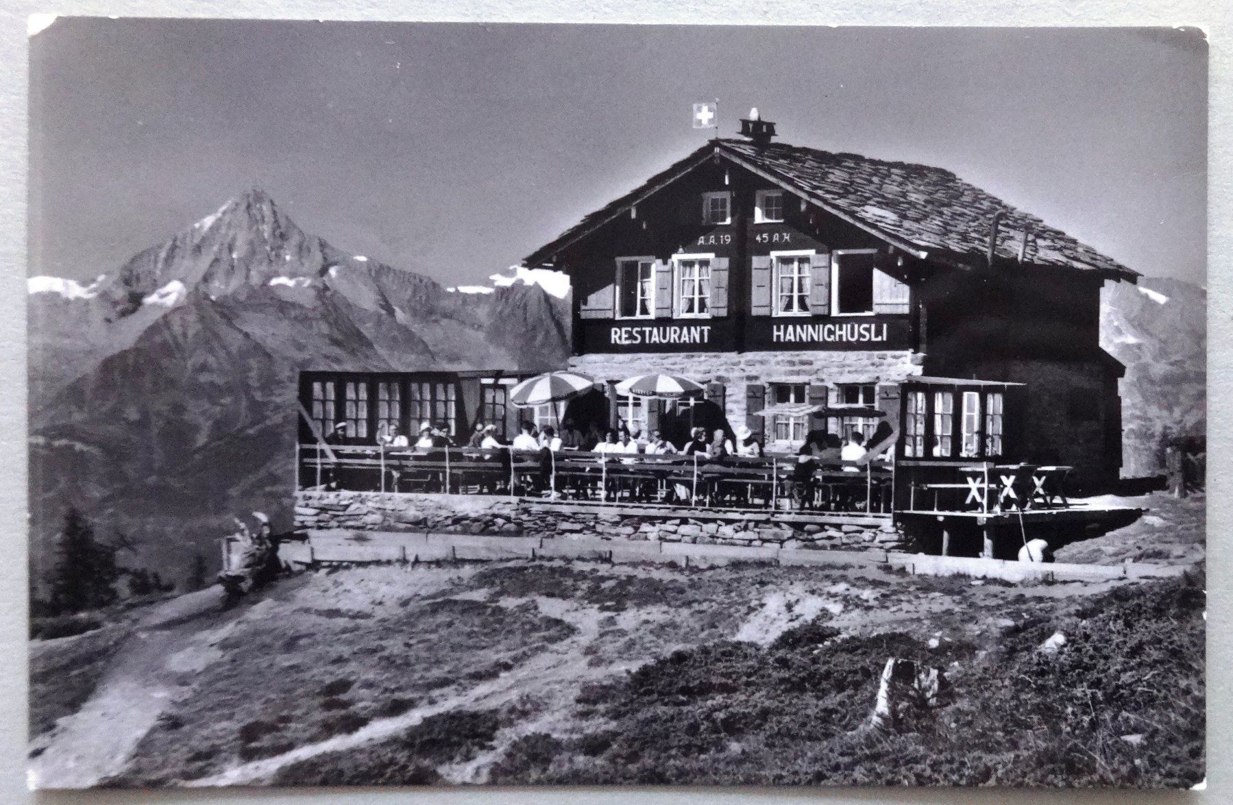 Cartoline postali: Hannigalp, Hannighüsli mit Bieschhorn – Usato da Fétigny venduto da Billy2miny