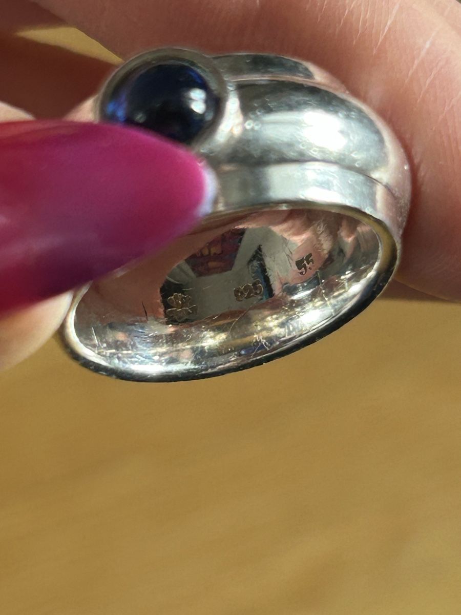 Ringe: Vintage silber Ring mit lab Saphir – Gebraucht aus Bern von Ilikebluegems 1