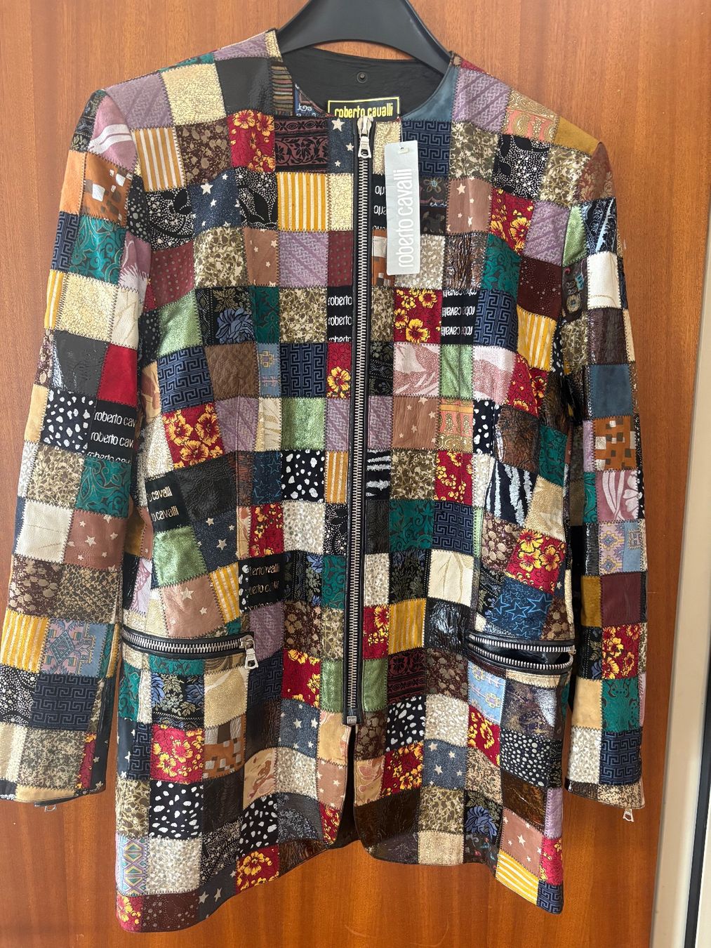 Roberto Cavalli Jacken: Roberto Cavalli Vintage 90s Patchwork Lederjacke M — Zertifi – Gebraucht aus Basel von kia_wlc2 3