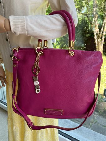 Marc Jacobs Shopper Tote Bag Leder Pink Top Zustand!