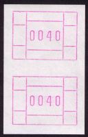 ATM SPECIMEN Nr.15_PROBEDRUCK leer-lila mit Rahmen_IM PAAR !