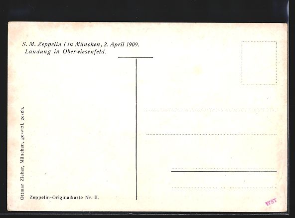 Foto & Poster: München, S. M. Zeppelin I bei der Landu – Usato da Berlin venduto da bartko-reher 1