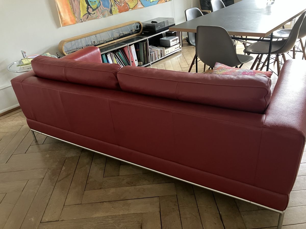 Divani: Rotes Kult-Ledersofa von Ikea – Usato da Bern venduto da dinamaria 2