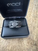 Neuer Harley-Davidson Ring, Totenkopf Design, Edelstahl, Top