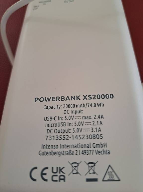 Ladegeräte: PowerBank XS20000 – Gebraucht aus Staufen von boerny