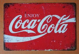 Coca-Cola Blechschild  30 x 20 cm. Kostenfreie Zustellung!