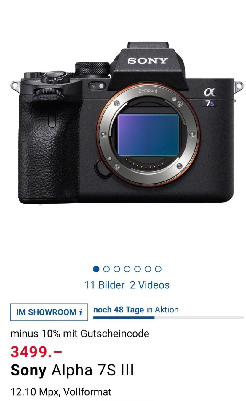 Sony Videocamere: Sony 7s3 komplett set – Usato da Zürich venduto da Tzanu 3