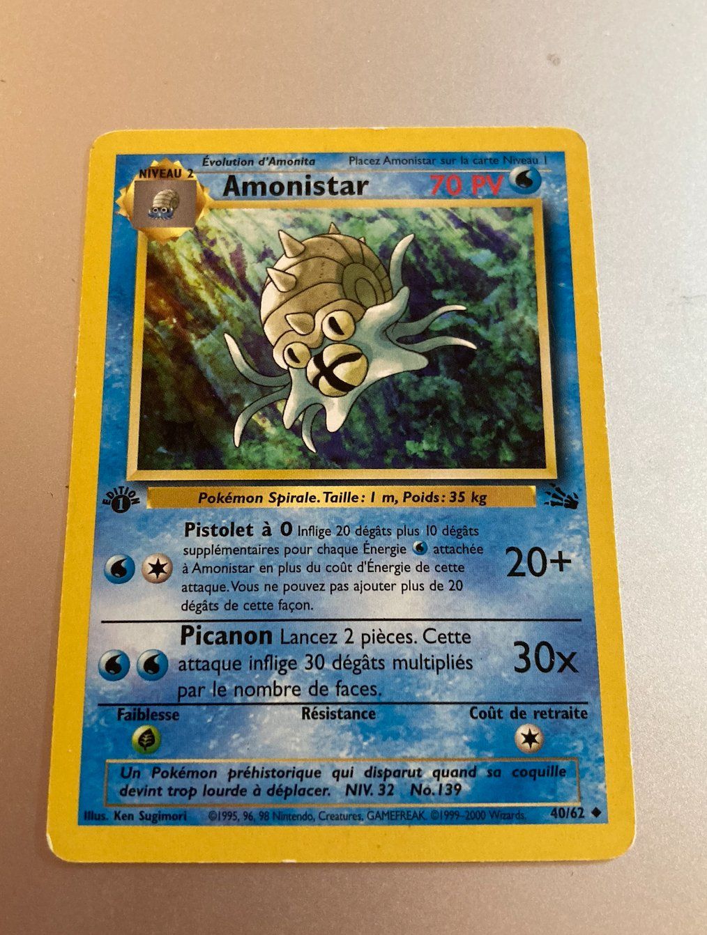 Pokémon Carte collezionabili: Carte Pokémon : Amonistar 40/62 Edition 1 – Usato da Trélex venduto da Microcx2