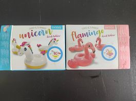 Porte-gobelets gonflables Flamants roses & Licornes Neufs