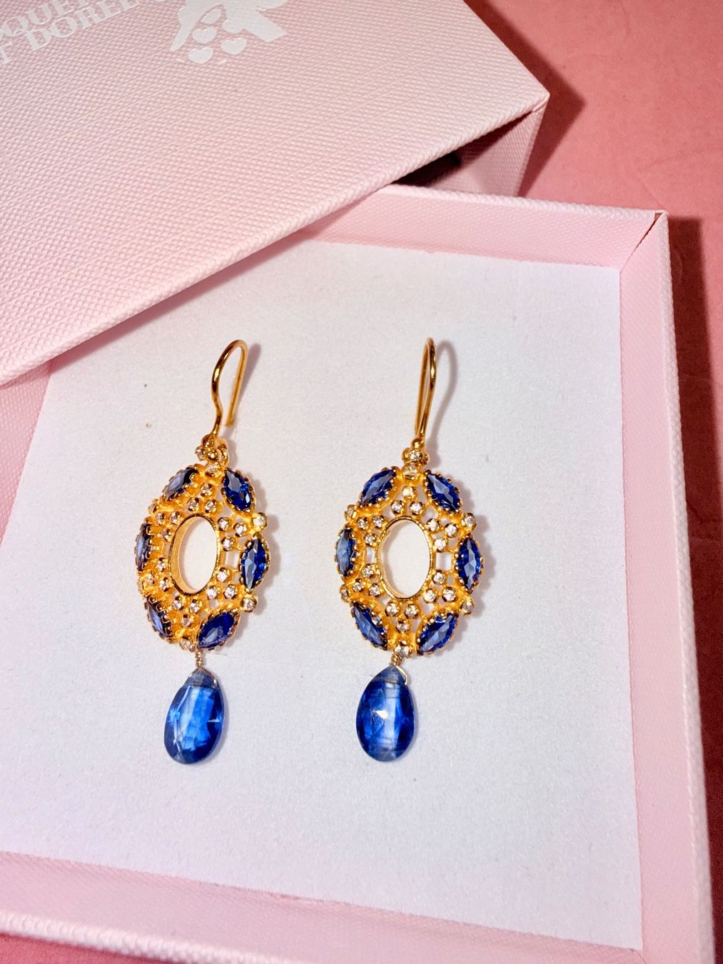 Orecchini pendenti & Orecchini a lobo: Boucles d'oreilles argent 925 et cyanite – Nuovo e nell'imballaggio originale da St-Maurice venduto da Sandrinette123 1