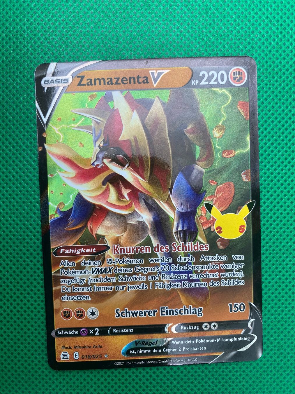 Pokémon Sammelbilder & Trading cards: Zamazenta V (CEL 018) – Gebraucht aus Wermatswil von finest112