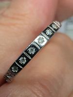 Bague argent avec diamants de moissanite certifiés GRA
