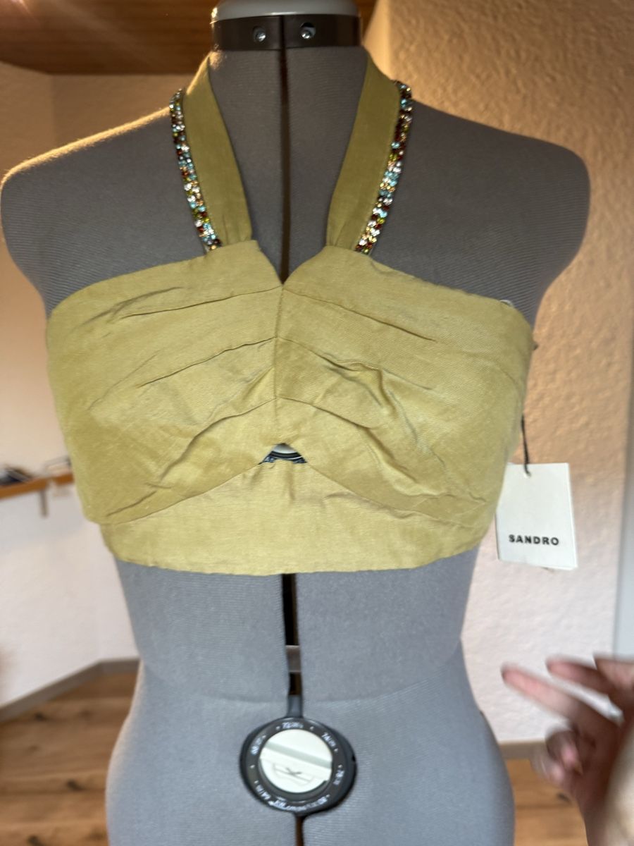 Sandro Top: Sandro Crystal Embellished Bustier NWT $295 – Nuovo e nell'imballaggio originale da Schattdorf venduto da Remligand