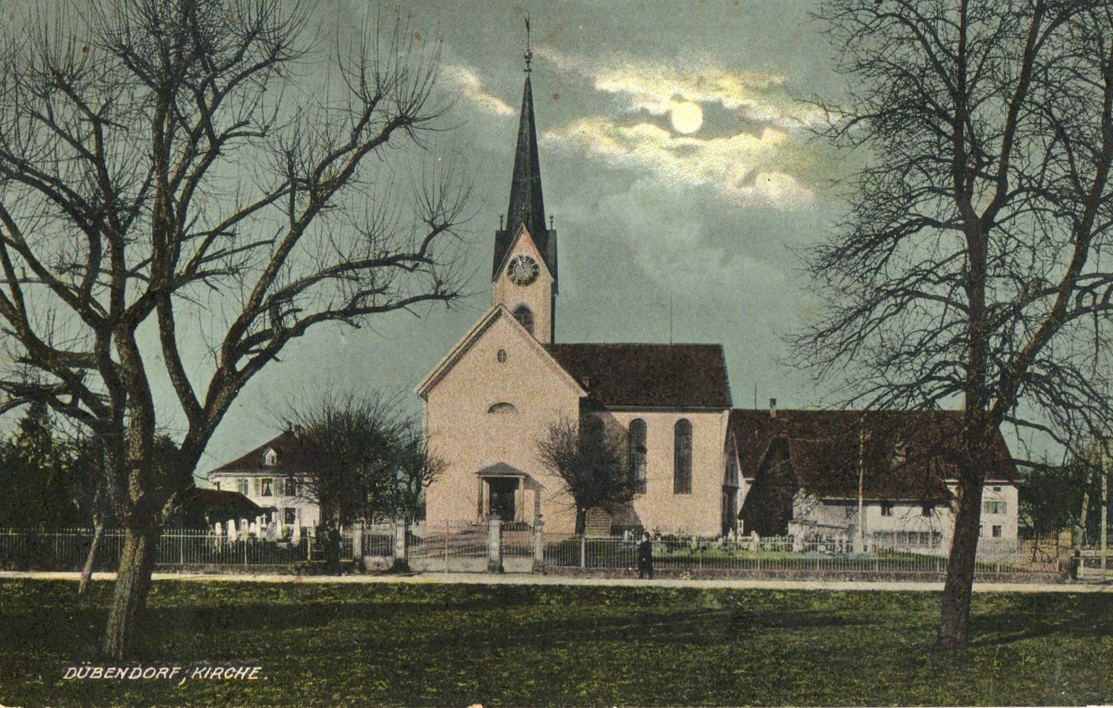 Ansichtskarten: Dübendorf - Kirche – Gebraucht aus Melano von pisonsdro