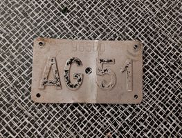 Altes Veloschild AG 51 - seltenes Sammlerstück