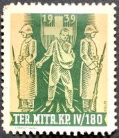 Soldatenmarke 2.WK, Ter Mitr Kp IV/180, grün, Wi Ter 364