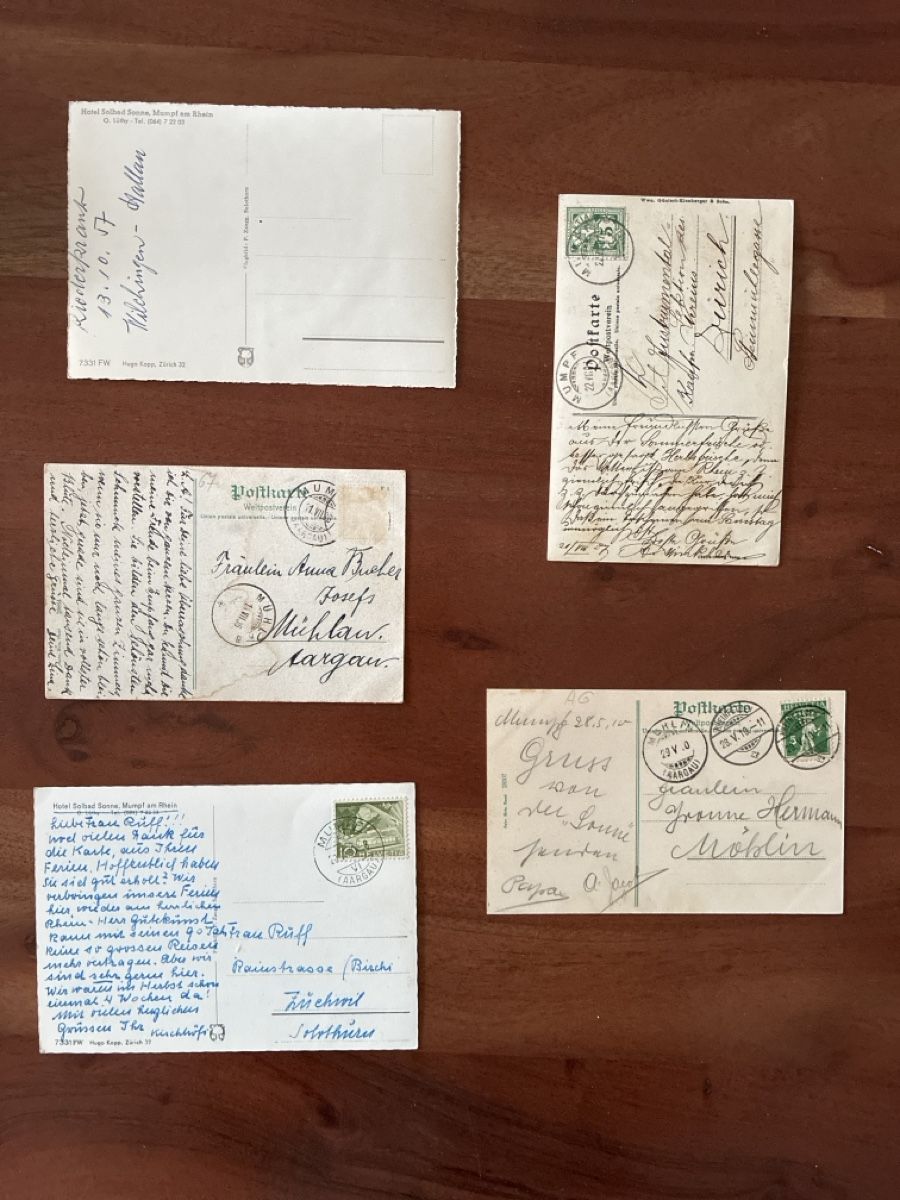 Cartes postales: 5 Ansichtskarten Schweiz von Mumpf AG – D'occasion à Oftringen par Cla.vD.74 1