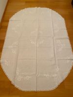 Tischdecke aus 100% Leinen reine Handarbeit-194 x 130 cm