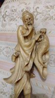 China Fischer Skulptur Statue Vintage/Antik aus Resin 20cm