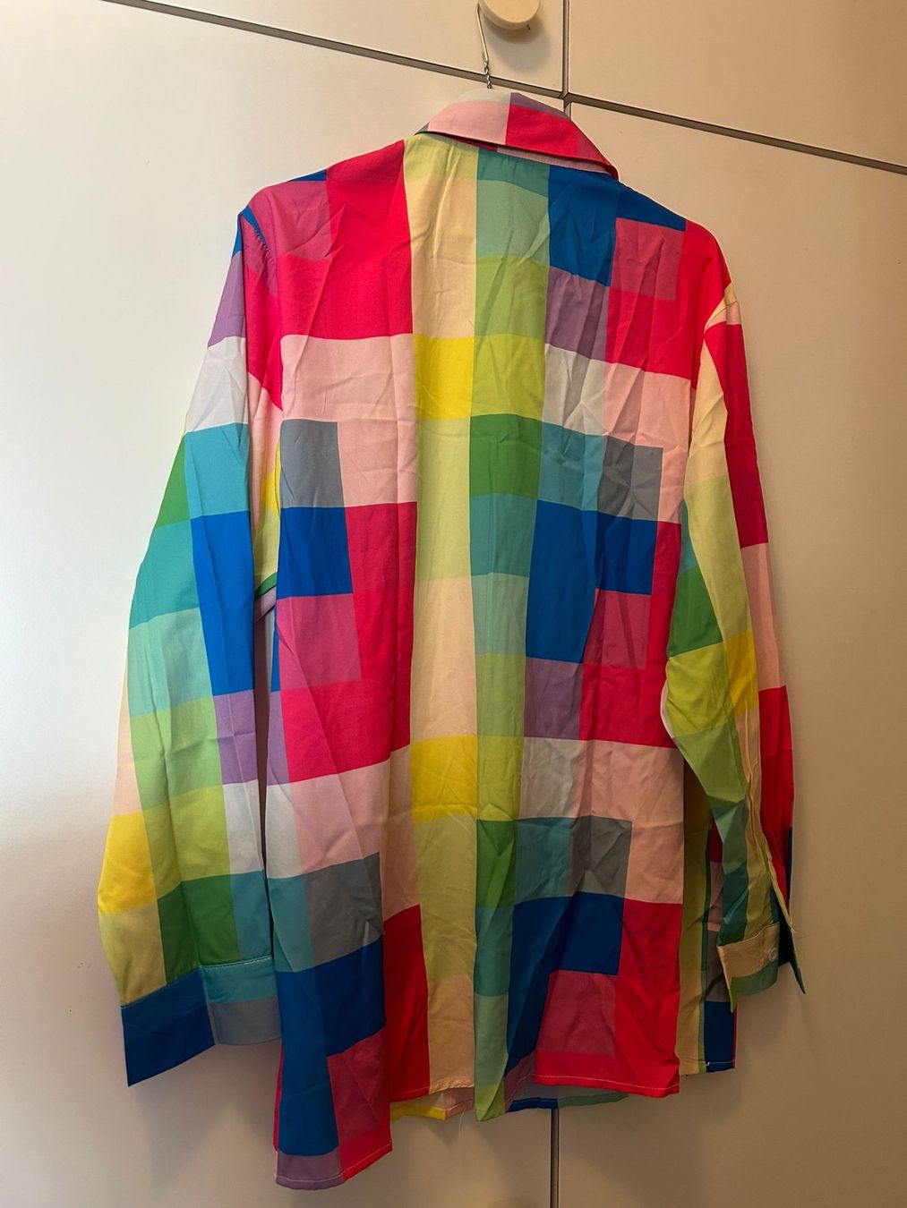 Camicie: Camicia a quadretti poliestere tg.M uomo – Usato da Melano venduto da H-Sara 1