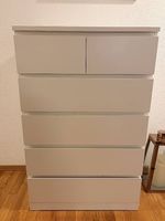 IKEA MALM Kommode Weiss mit original IKEA Glasplatte