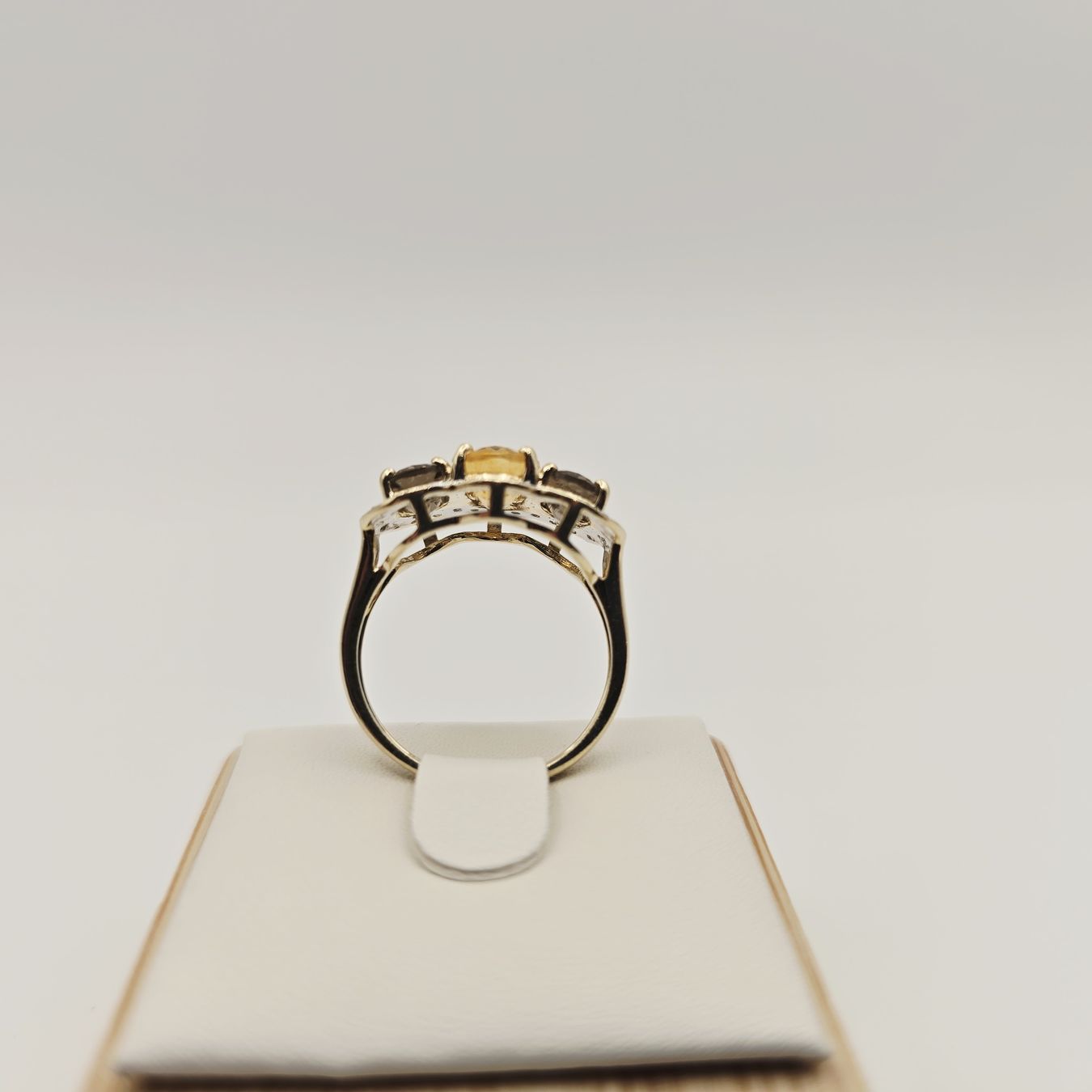Ringe: Gold Ring 585 Gold 14KT Rauchquarz Citrin Brillanten Gr 53 – Neu (gemäss Beschreibung) aus Stein am Rhein von JuwelierSteinbock.CH 4