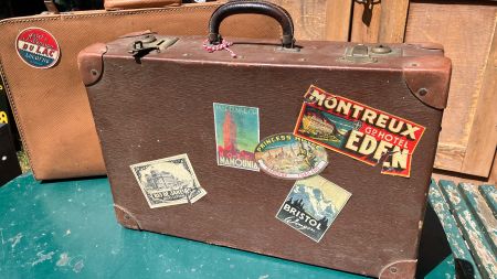Valise ancienne Gryon Alter Koffer Reise Montreux Rio