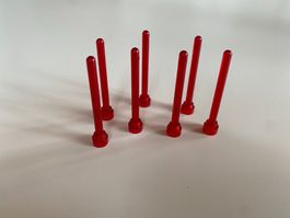 LEGO - 7 - ROTE - TRANSPARENTE - ANTENNEN